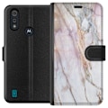 Miniatyrbillede 1 af 3: Motorola Moto E6i Tegnebogsetui Marmar