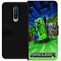 Pikkukuva 1 / 3: OnePlus 8 Lompakkokotelo Minecraft Creeper mobilskal i klassisk grön pixelstil