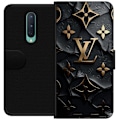 Miniatyrbild 1 av 3: OnePlus 8 Plånboksfodral Louis Vuitton Dark Mode Design Svart Lyx Stil Fashion Populärt Grafiskt Mönster Modeikon Lyxmärke