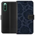 Kompatibelt Plånboksfodral till Sony Xperia 10 IV Blå midnattsrosor blå