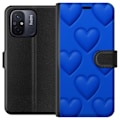 Pikkukuva 1 / 3: Xiaomi Redmi 12C Lompakkokotelo Siniset Sydämet