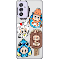 Miniatyrbild 1 av 3: Samsung Galaxy A82 5G Genomskinligt Skal Labubu figursamling – Pop Mart Labubu The Monsters i färgglad design