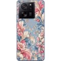 Kompatibelt Mobildeksel til Xiaomi 13T Blomsterornament blå