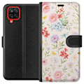 Miniatyrbillede 1 af 3: Samsung Galaxy A12 Tegnebogsetui Blomster