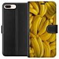 Miniatyrbild 1 av 3: Apple iPhone 8 Plus Plånboksfodral Banana Pattern – lekfullt mönster med gula bananer