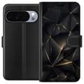 Kompatibel Tegnebogsetui til Google Pixel 11 Pro Abstrakte sorte geometriske former med tynde gyldne linjer og lyspunkter sort