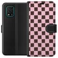 Kompatibelt Plånboksfodral till Xiaomi Mi 10 Lite 5G Rosa schackrutor rosa