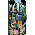 Pikkukuva 3 / 3: Xiaomi Mi 10 5G Lompakkokotelo Minecraft-matkapuhelinkotelo metsällä ja pikselityylisillä hahmoilla