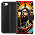 Pikkukuva 1 / 3: Apple iPhone 6 Lompakkokotelo Jeesus ja Kortti - uskonnollinen motiivi syvällä symboliikalla