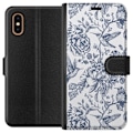 Pikkukuva 1 / 3: Apple iPhone XS Max Lompakkokotelo Kukat & Linnut - Romanttinen Vintage-tyylinen Kuviointi