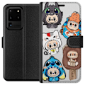 Pikkukuva 1 / 3: Samsung Galaxy S20 Ultra Lompakkokotelo Labubu hahmokokoelma - Pop Mart Labubu The Monsters väriluulisessa muotoilussa