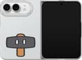 Miniatyrbillede 2 af 2: Kompatibel Mobilcover til Apple iPhone Duo Sort spillehammer - Sort motiv med sort hammer. sort