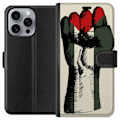 Miniatyrbillede 1 af 3: Apple iPhone 16 Pro Max Tegnebogsetui Hånd bundet i Palæstinas farver - kraftfuldt symbol for frihedsbevægelsen