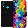 Miniatyrbild 1 av 3: Huawei P smart 2019 Plånboksfodral Color Splash Abstrakt Konst Design Färgstarkt Mönster Modern Populär Väggkonst Grafiskt Trend
