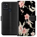 Pikkukuva 1 / 3: Samsung Galaxy A21s Lompakkokotelo Kukat