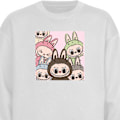 Miniatyrbilde 1 av 3: Sweatshirt for Voksen | Klassisk Collegegenser Labubu Classics hvit S