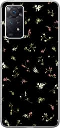 Kompatibelt Mobildeksel til Xiaomi Redmi Note 11 Pro Svart blomstergrafikk svart