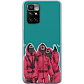 Miniatyrbillede 1 af 3: Xiaomi Redmi 10 Gennemsigtig cover Squid Game Karakterer Grafisk Design Seriefigurer Populær TV Motiv Asiatisk Stil Spændende Trend