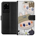 Pikkukuva 1 / 3: Samsung Galaxy S20 Ultra Lompakkokotelo Labubu Minimal Mood - Yksinkertainen ja tyylikäs hirviösuunnittelu