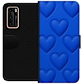 Pikkukuva 1 / 3: Huawei P40 Lompakkokotelo Siniset Sydämet