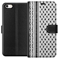 Pikkukuva 1 / 3: Apple iPhone 5 Lompakkokotelo Palestiinalainen kuvio - perinteiseen tyyliin inspiroima keffiyeh-kangas