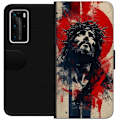 Pikkukuva 1 / 3: Huawei P40 Pro Lompakkokotelo Jeesus ristillä - kristillinen aihe vahvalla symboliikalla uskosta ja toivosta