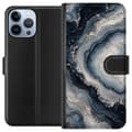 Miniatyrbild 1 av 3: Kompatibelt Plånboksfodral till Apple iPhone 13 Pro Max Nattagat blå