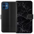 Kompatibelt Lommeboketui til Apple iPhone 12 mini Marmor Svart