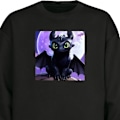 Miniatyrbillede 1 af 3: Sweatshirt til Voksne | Klassisk Collegebluse Sådan træner du din drage sort XXL