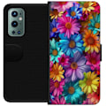 Pikkukuva 1 / 3: OnePlus 9 Pro Lompakkokotelo Gerbera Kukat Värikäs Koriste Kukka Motiivi Suosittu Kotisisustus Väririkas Seinätaide Suunnittelu