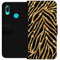 Miniatyrbillede 1 af 3: Huawei P smart 2019 Tegnebogsetui Guld & Glitter