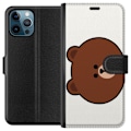 Miniatyrbillede 1 af 3: Apple iPhone 12 Pro Max Tegnebogsetui line friends brown