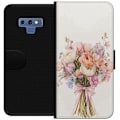 Pikkukuva 1 / 3: Samsung Galaxy Note9 Lompakkokotelo Kännykkäkuori värikkäällä kukkakimpulla romanttisessa tyylissä