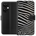Kompatibel Tegnebogsetui til OnePlus Nord CE 3 Lite Sort-hvid zebra sort