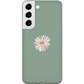 Pikkukuva 1 / 3: Samsung Galaxy S22+ 5G Läpinäkyvä kuori Vihreä Minimalikukka - tyylikäs kukka vihreällä taustalla