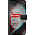 Miniatyrbillede 1 af 2: Google Pixel 9a Tegnebogsetui Supreme Albert Einstein 3D Motiv Streetwear Design Populær Videnskab Ikonisk Grafisk Urban Kunst