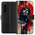 Pikkukuva 1 / 3: Sony Xperia 1 IV Lompakkokotelo Jeesus ristillä - kristillinen aihe vahvalla symboliikalla uskosta ja toivosta