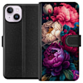 Pikkukuva 1 / 3: Apple iPhone 15 Lompakkokotelo Färgglada blommor
