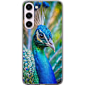 Pikkukuva 1 / 3: Samsung Galaxy S23+ Läpinäkyvä kuori Pavun Sulat Värikäs Design Lintuaihe Eksoottinen Graafinen Suunnittelu Luonto Ylellinen Koristelu