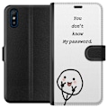 Miniatyrbild 1 av 3: Xiaomi Redmi 9A Plånboksfodral You Don’t Know My Password – edgy textmotiv med attityd