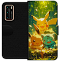 Miniatyrbild 1 av 3: Huawei P40 Plånboksfodral Pixelmonster spelstil – färgstark design för retroälskande gamers