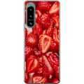 Miniatyrbillede 1 af 3: Sony Xperia 5 IV Gennemsigtig cover Jordbærmønster - sødt m