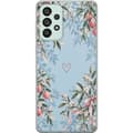 Kompatibelt Mobildeksel til Samsung Galaxy A73 5G Blomsterhjerte blå