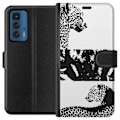 Pikkukuva 1 / 3: Motorola Edge 20 Pro Lompakkokotelo Leopard Faces