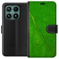 Kompatibel Tegnebogsetui til Xiaomi 17 Grønne bladnerver grøn