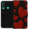 Pikkukuva 1 / 3: Huawei P40 lite E Lompakkokotelo Punaiset Samettisydämet