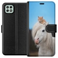 Pikkukuva 1 / 3: Samsung Galaxy A22 5G Lompakkokotelo Hevonen & Kissan