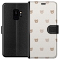 Miniatyrbillede 1 af 3: Samsung Galaxy S9 Tegnebogsetui Teddybaggrund - søde teddybjørne mod en blød baggrund