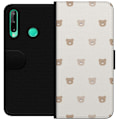 Miniatyrbillede 1 af 3: Huawei P40 lite E Tegnebogsetui Teddybaggrund - søde teddybjørne mod en blød baggrund