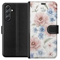 Miniatyrbillede 1 af 3: Samsung Galaxy A35 Tegnebogsetui Romantiske blomster